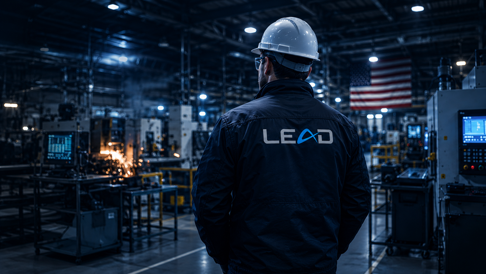 LEAD team member walking the factory floor